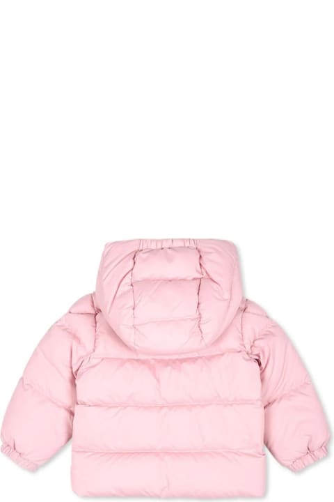 Topwear for Baby Boys Moncler Light Pink Sharon Down Jacket