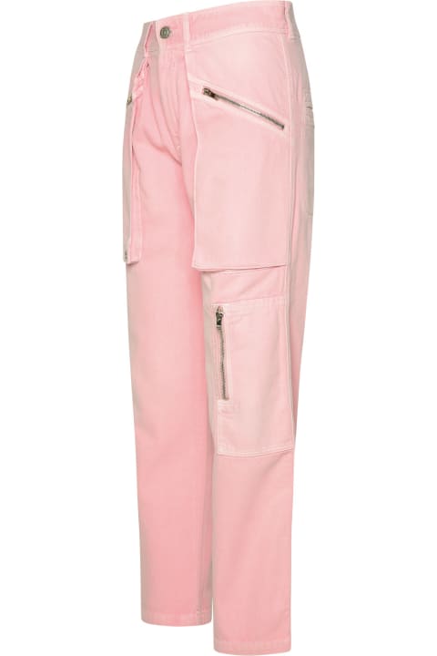 Pants & Shorts for Women Isabel Marant 'juliette' Pink Cotton Pants