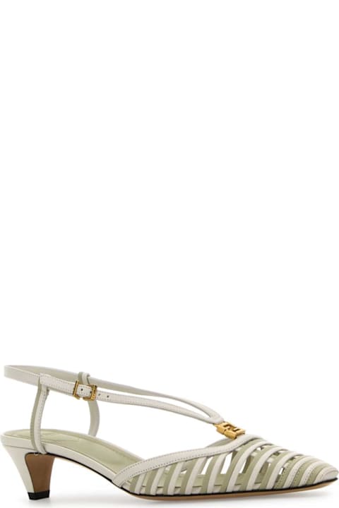 Fendi for Women Fendi Two-tone Leather Ffold Pumps