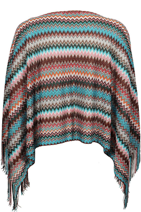Missoni Coats & Jackets for Women Missoni Zigzag-woven Fringed Poncho Missoni