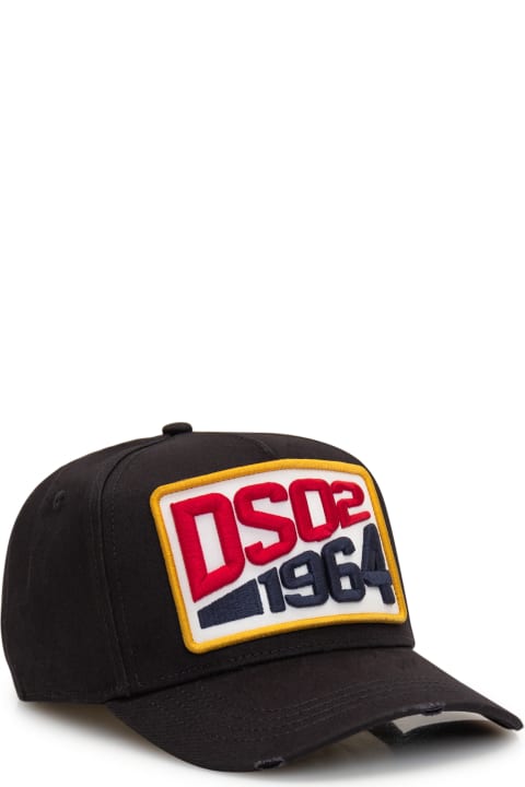 Dsquared2 Accessories for Men Dsquared2 Black Baseball Cap With Patch