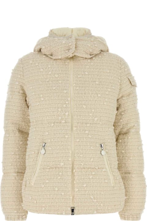 Coats & Jackets for Women Moncler Ivory Tweed Fourmines Down Jacket