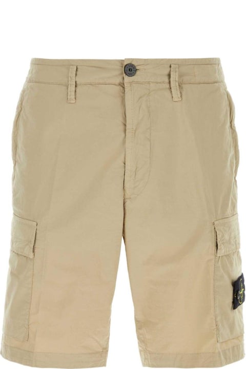 Pants for Men Stone Island Logo Patch Bermuda Shorts