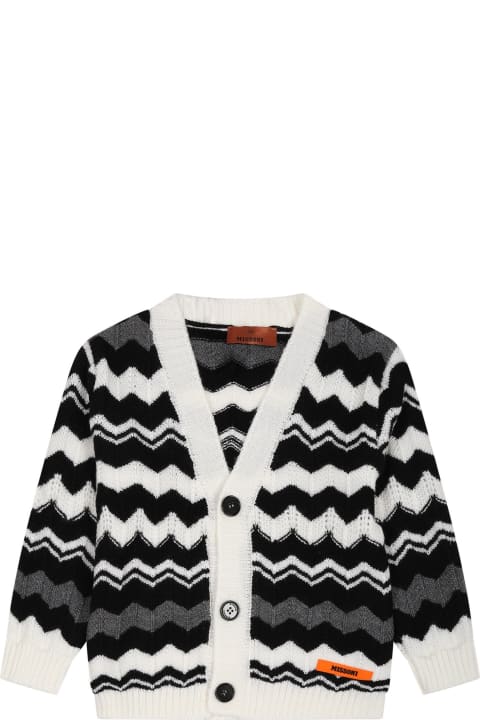 Sweaters & Sweatshirts for Baby Girls Missoni Kids Multicolor Cardigan For Baby Kids With Logo