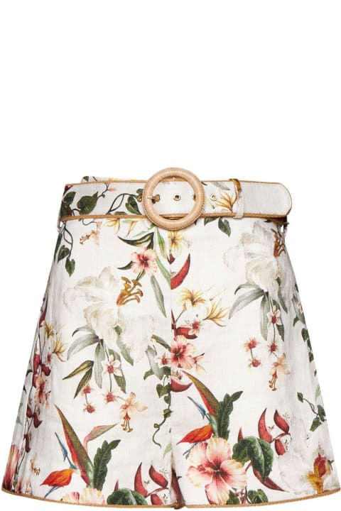 Zimmermann Pants & Shorts for Women Zimmermann Lexi Fitted Floral Printed Shorts