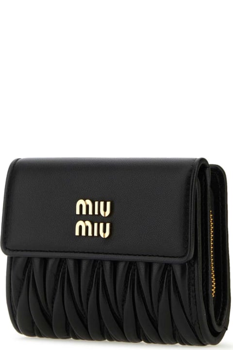 Accessories Sale for Women Miu Miu Black Leather Wallet