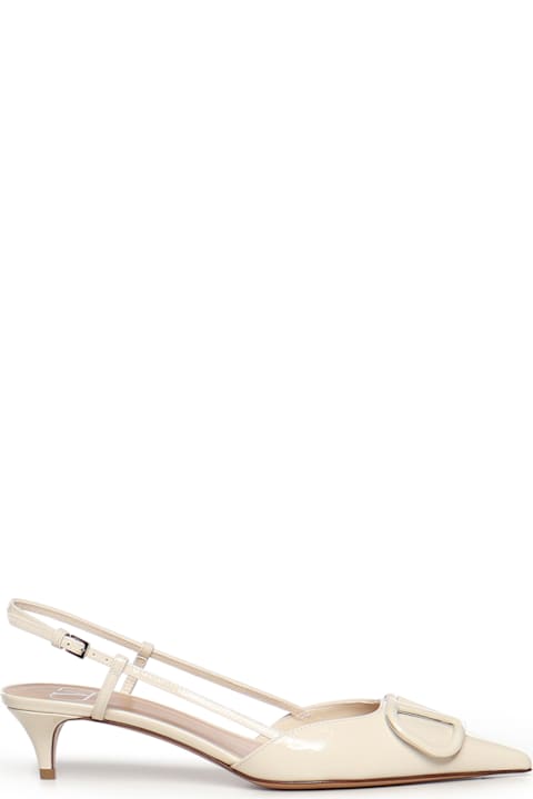 Valentino Garavani Vlogo Signature Patent Leather Slingback Pump