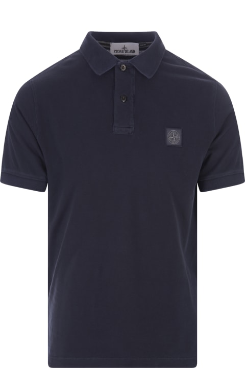Topwear for Men Stone Island Pigment Dyed Slim Fit Polo Shirt