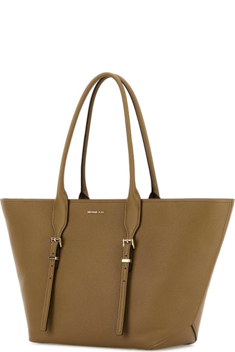 Homeware Michael Kors Cappuccino Leather Moore Shopping Bag