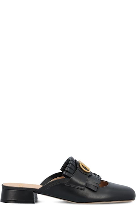Valentino Garavani Sandals for Women Valentino Garavani Vlogo Plaque Square Toe Sandals