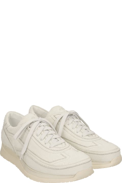Sneakers In White Suede
