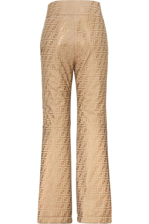 Fendi الملابس لـ السيدات Fendi Monogrammed High-waisted Pants