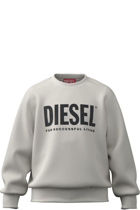 Diesel for Kids Diesel Lsfort Di Over Logo Printed Sweatshirt