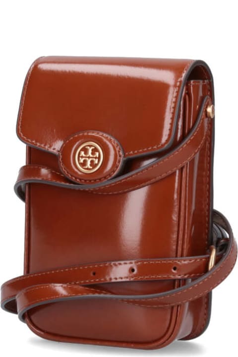 Tory Burch إكسسورات إلكترونيات لـ السيدات Tory Burch 'robinson' Shoulder Bag Smartphone Holder