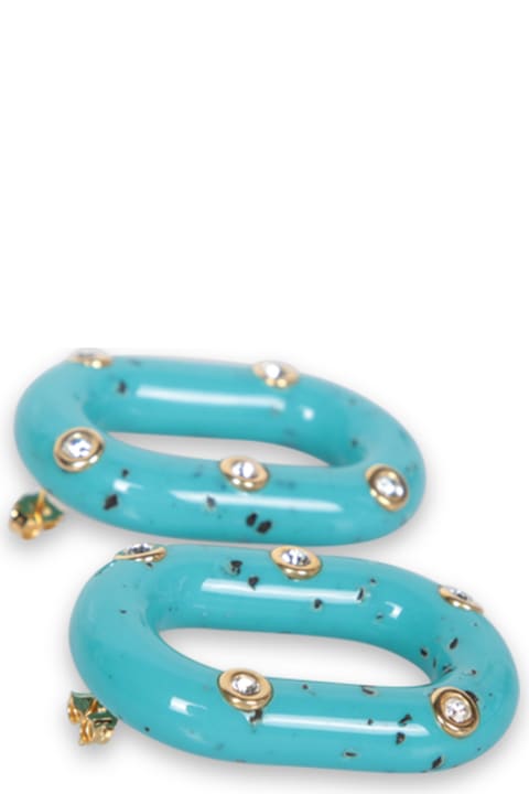 Paco Rabanne Jewelry for Women Paco Rabanne Turquoise And Gold Xl Chain Collar Necklace