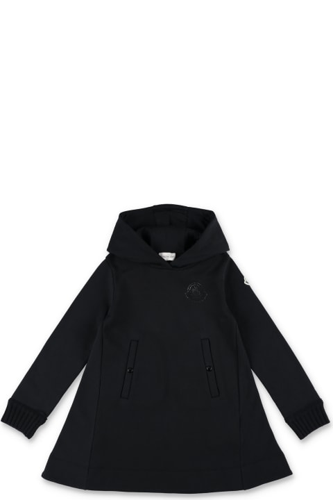 Dresses for Girls Moncler Hooded Crystal Logo Dress