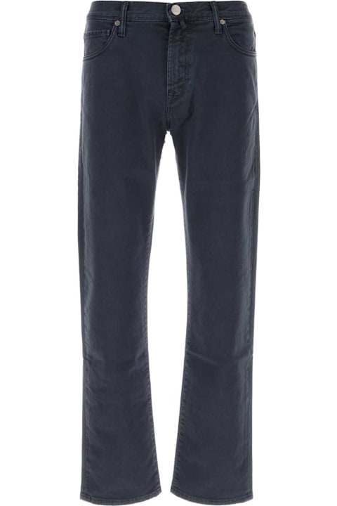 Incotex الملابس لـ القسم الرجالي Incotex Navy Blue Stretch Denim Jeans