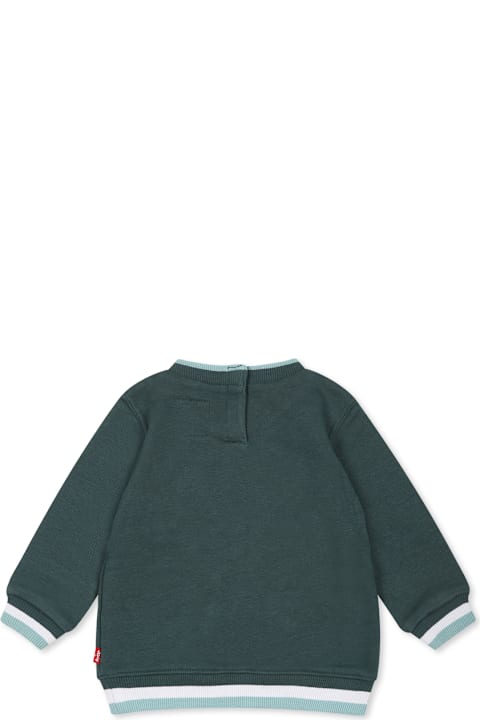 Levi's Sweaters & Sweatshirts for Baby Girls Levi's Green Sweatshirt For Baby Boy With Teddy Bear Print