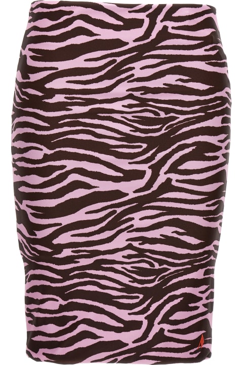 Swimwear for Women The Attico Zebra Miniskirt