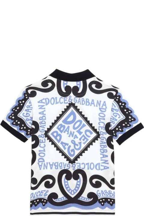 Fashion for Men Dolce & Gabbana Marina Print Piquet Polo Shirt