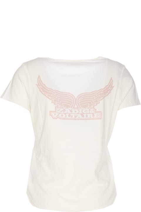 Zadig & Voltaire Women Zadig & Voltaire Tunisien Crop Badge Wings T-shirt