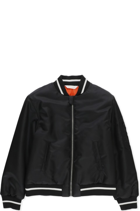 Coats & Jackets for Boys Palm Angels Bomber Jacket With Curved Logo