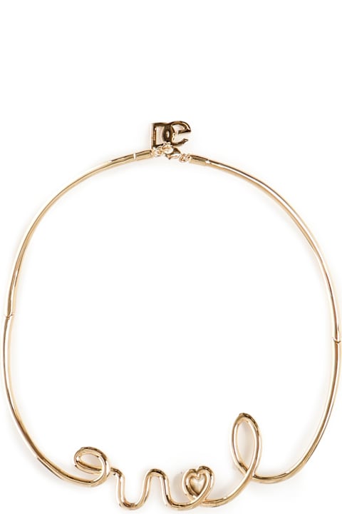 Dolce & Gabbana Jewelry for Women Dolce & Gabbana Semi-rigid Necklace With Love Writing