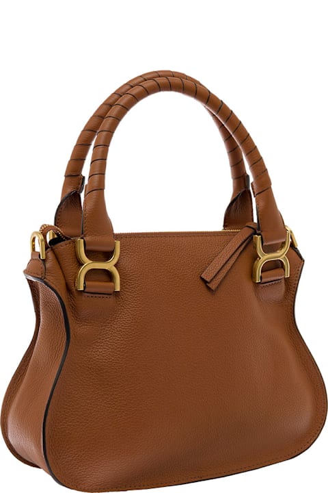 Homeware Chloé Chloé Woman 
s Mercie Brown Leather Handbag With Logo