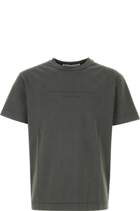 Fashion for Women Alexander Wang Dark Grey Cotton T-shirt