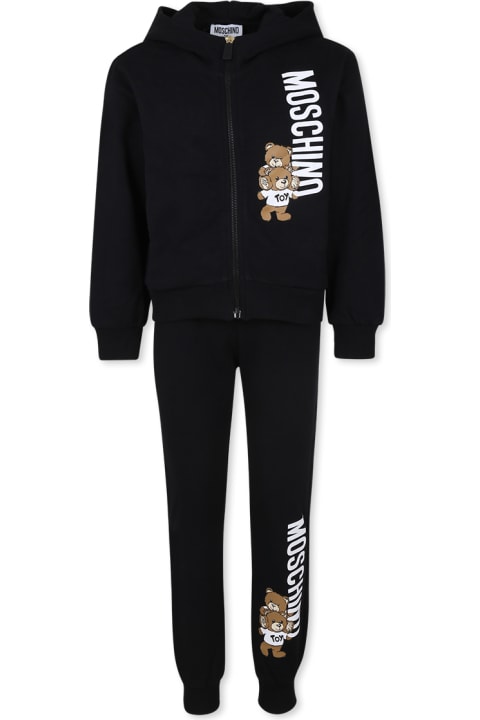 Moschino Suits for Boys Moschino Black Suit For Kids With Teddy Bear