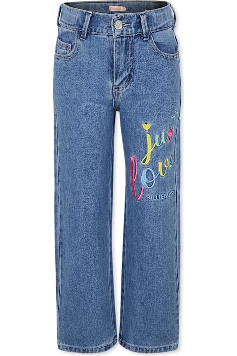 Homeware Billieblush Blue Jeans For Girl With Writing