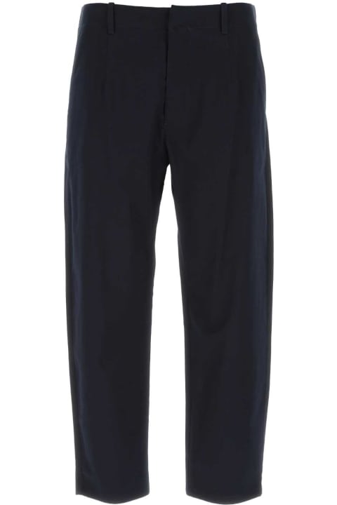 Prada Clothing for Men Prada Navy Blue Stretch Cotton Pant