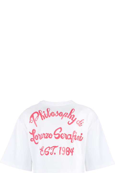 Philosophy di Lorenzo Serafini for Women Philosophy di Lorenzo Serafini Logo Detail Cropped T-shirt