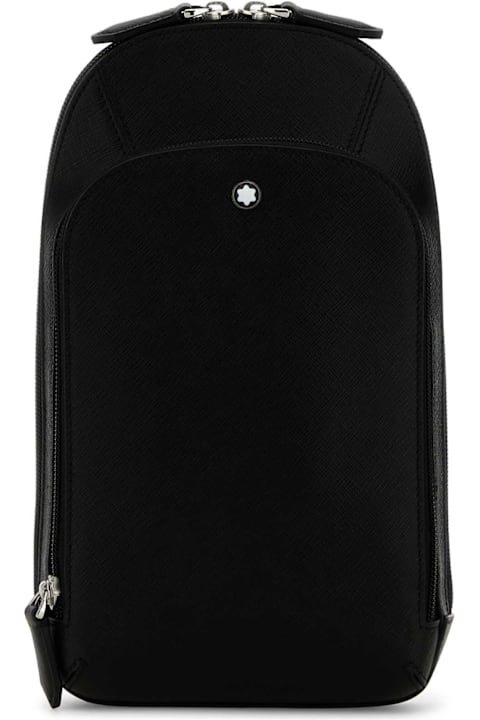 Montblanc لـ Men Montblanc Black Leather Sartorial Crossbody Bag