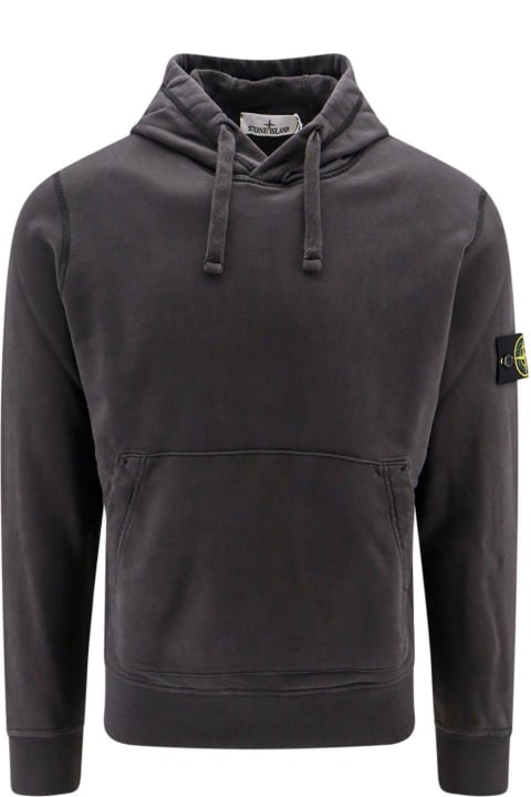 Stone Island Fleeces & Tracksuits for Men Stone Island Logo Patch Drawstring Hoodie