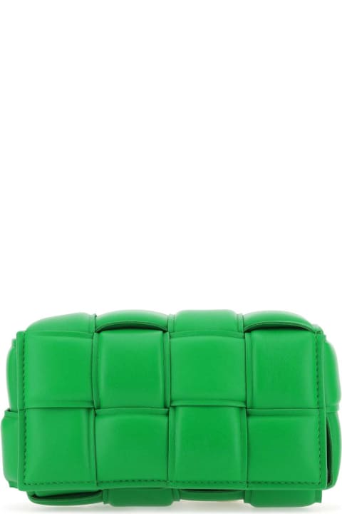 Bottega Veneta Bags for Women Bottega Veneta Grass Green Nappa Leather Padded Cassette Belt Bag