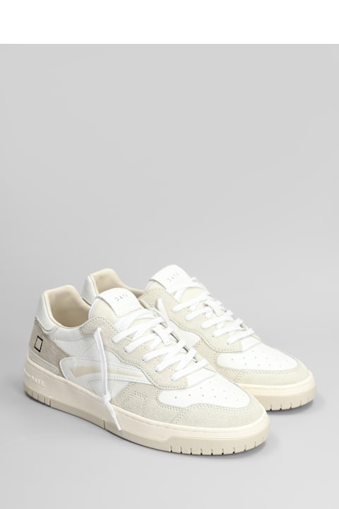 D.A.T.E. for Men D.A.T.E. Torneo Colored Sneakers In White Suede And Leather