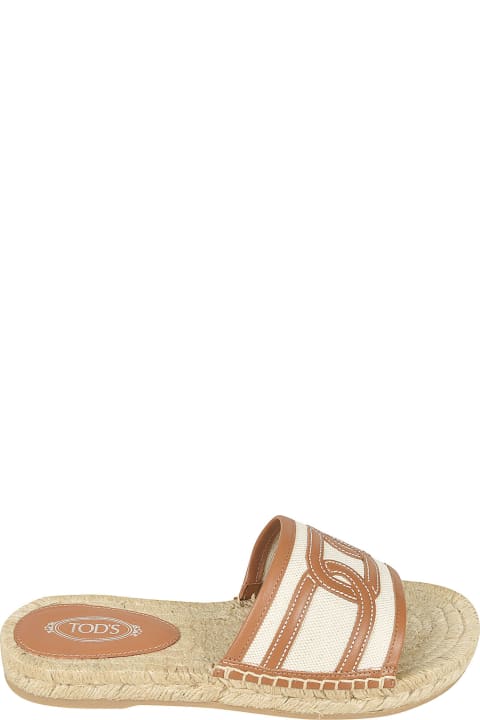 Tod's Shoes for Women Tod's Catena Patched Rafia Sandals