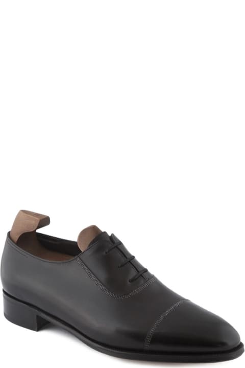 Laced Shoes for Men John Lobb Shoe Lace-up 2014 In Black Calf