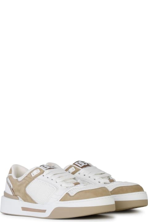 Homeware Dolce & Gabbana 'new Roma' White Leather Sneakers