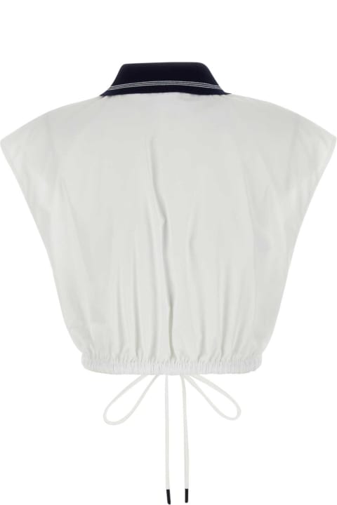 Topwear for Women Miu Miu White Poplin Shirt