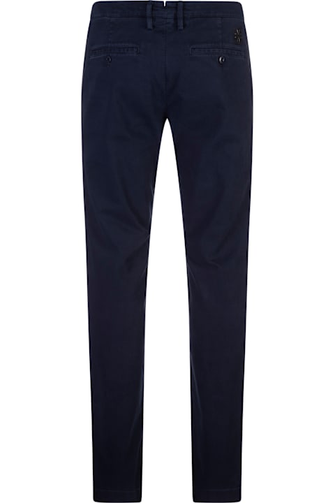 Homeware Jacob Cohen Bobby Slim Fit Trousers In Night Blue Garment-dye Twill