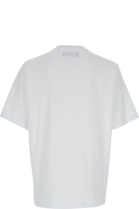 Homeware AMIRI White Crewneck T-shirt With Logo Lettering Print In Cotton Man