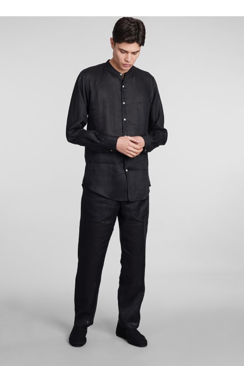 Holy Caftan Shirts for Men Holy Caftan Caio Py Shirt In Black Linen