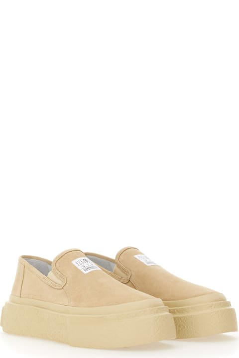 MM6 Maison Margiela Sneakers for Women MM6 Maison Margiela On Beige Suede Briefs