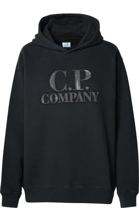 C.P. Company Kids C.P. Company Black Cotton Hoodie