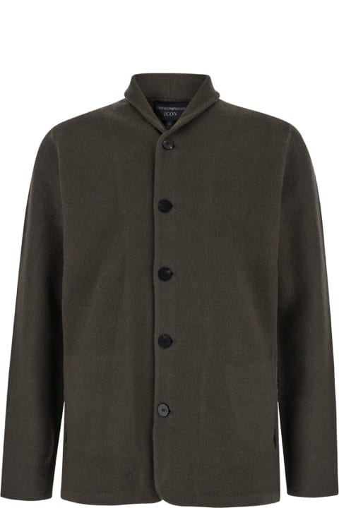 Emporio Armani Coats & Jackets for Men Emporio Armani Giacca In Lana Infeltrita