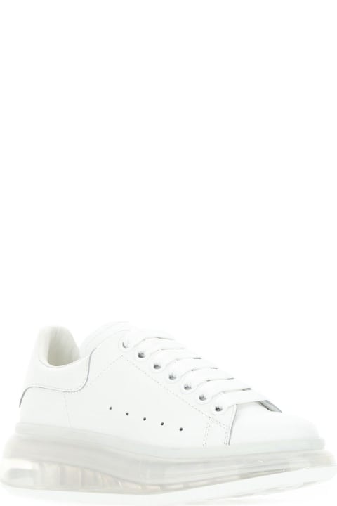 Alexander McQueen Shoes for Women Alexander McQueen White Leather Sneakers