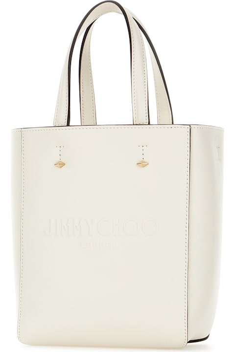 Jimmy Choo Totes for Women Jimmy Choo White Leather Lenny Handbag