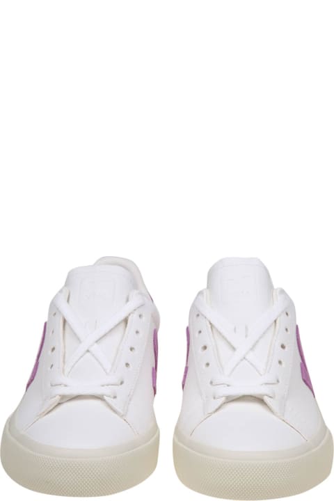 Veja Sneakers for Women Veja Campo Chromefree In White/mulberry Leather